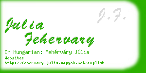julia fehervary business card